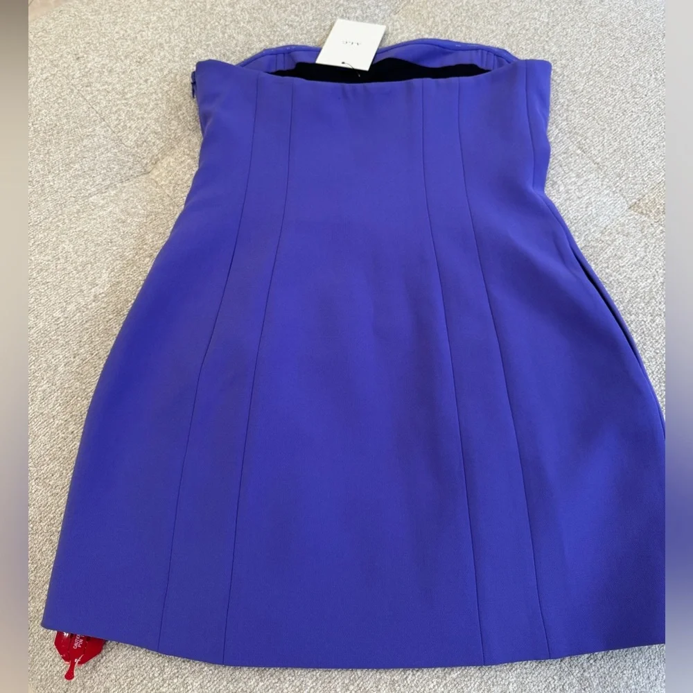 NWT ALC Women's Purple Elsie Strapless Mini Dress- Size 6 - Picture 7 of 8